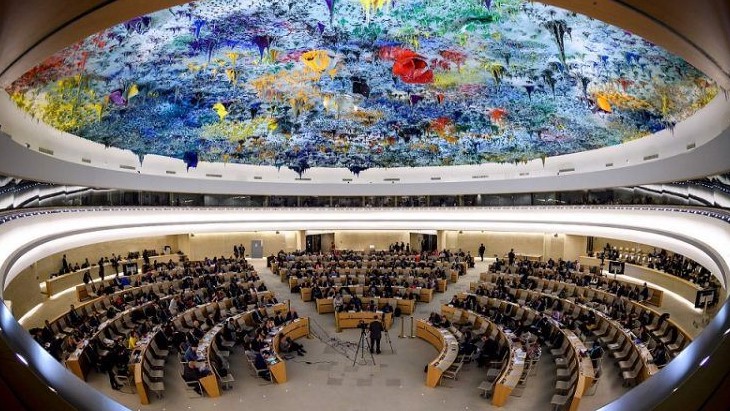 صورة من الأرشيف لإحدى جلسات مجلس حقوق الإنسان التابع للأمم المتحدة