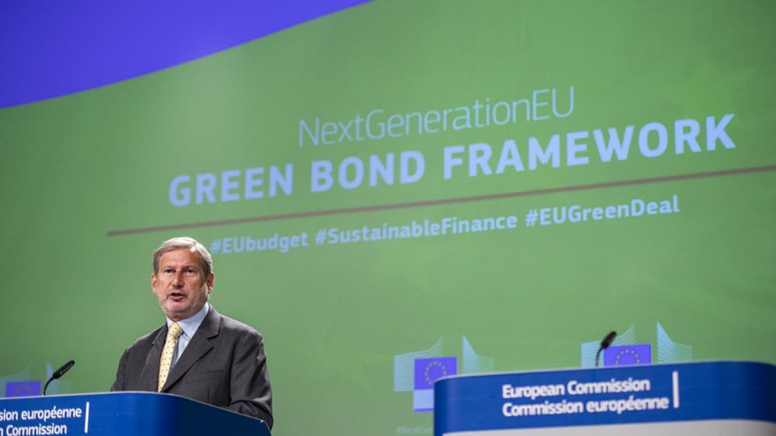 إجتماع للمفوضية الأوروبية للبحث في السندات الخضراء. من صفحة Climate Bonds في تويتر.