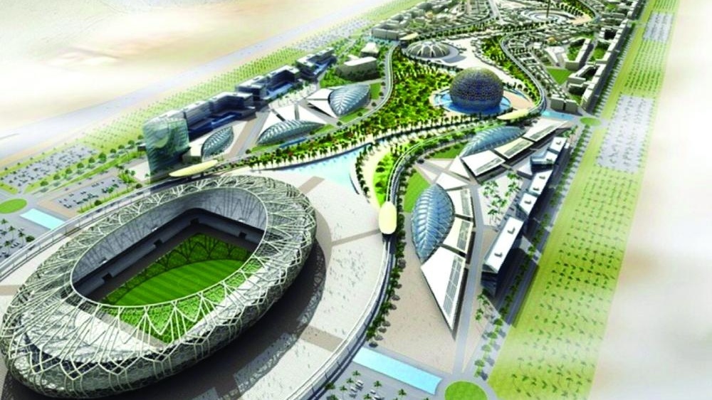 نموذج مقترح للمدينة الرياضية التي اهداها العاهل السعودي الملك سلمان الى العراق