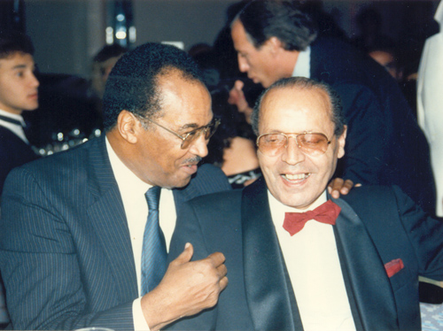 احمد السنوسي مع الوزير الراحل مولاي احمد العلوي