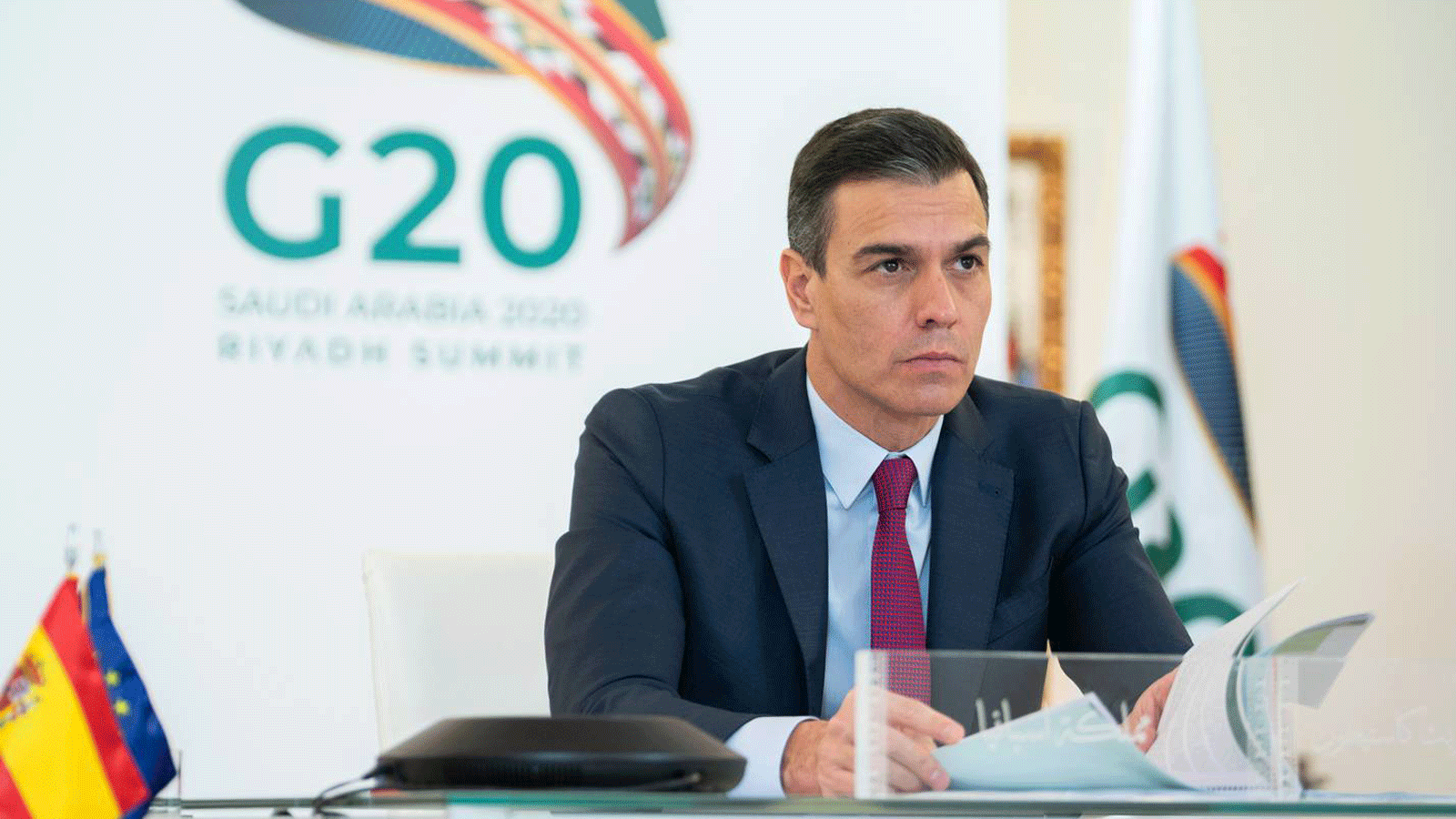 شارك بيدرو سانشيز، رئيس الحكومة الإسبانية، مشاركاً في القمة الافتراضية لمجموعة العشرين يوم الأحد 31 تشرين الأول/أكتوبر 2021