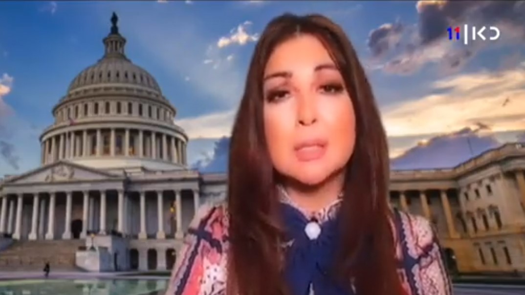 الإعلامية اللبنانية ماريا معلوف كما ظهرت على قناة 