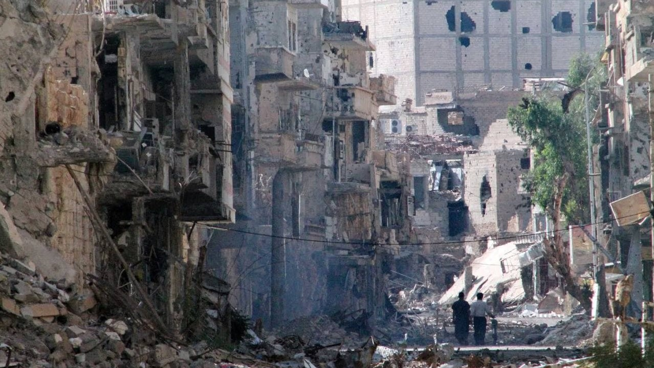 صورة من الأرشيف لخراب خلفته الحرب في سوريا