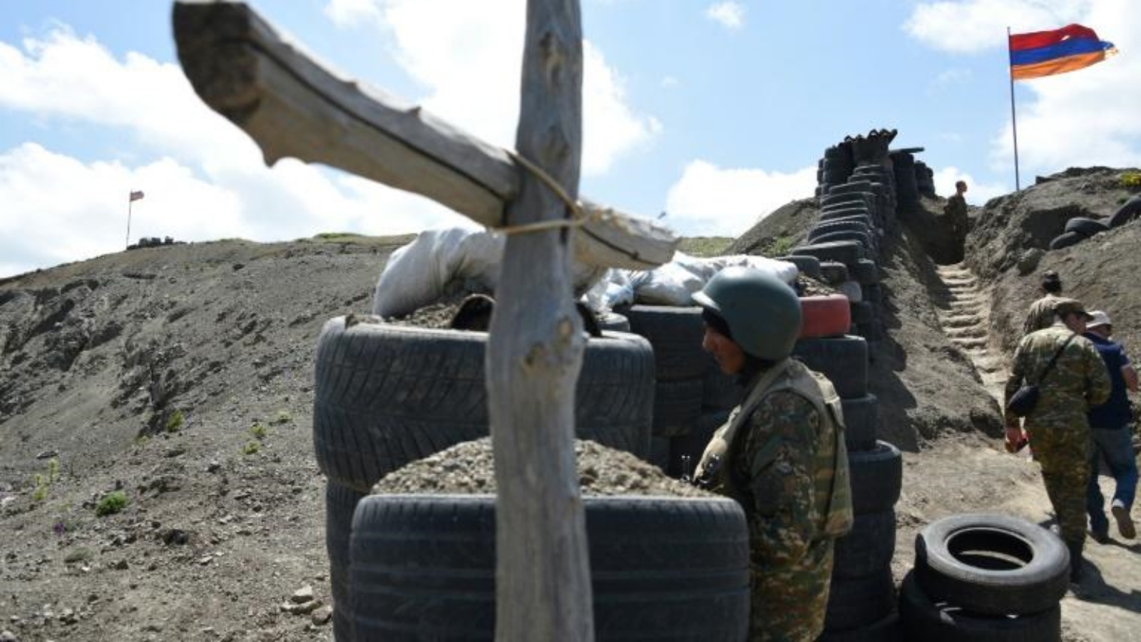 جنود أرمن على حدود أرمينيا مع أذربيجان. (أرشيفية)