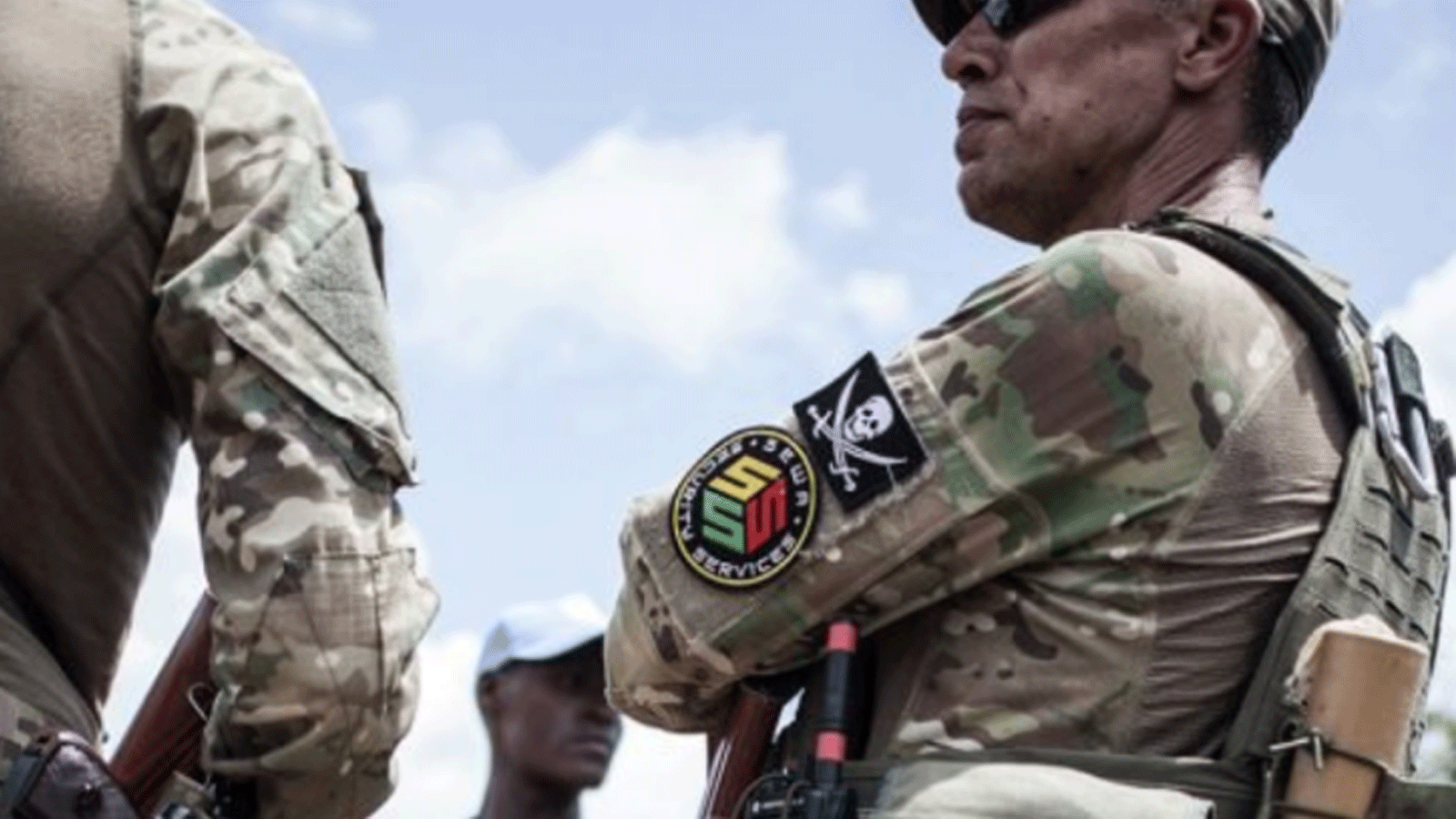 أحد الحراس الشخصيين لـ Touadéra، من شركة Sewa Security الروسية ، في Berengo ، جمهورية أفريقيا الوسطى ، في 4 آب/ أغسطس 2018
