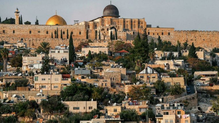 صورة عامة لمنطقة سلوان جنوب البلدة القديمة في القدس الشرقية التقطت في 9 نوفمبر 2020