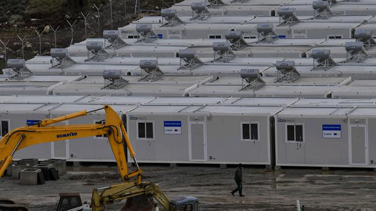 أحد المخيمات الجديدة للاجئين في ساموس
