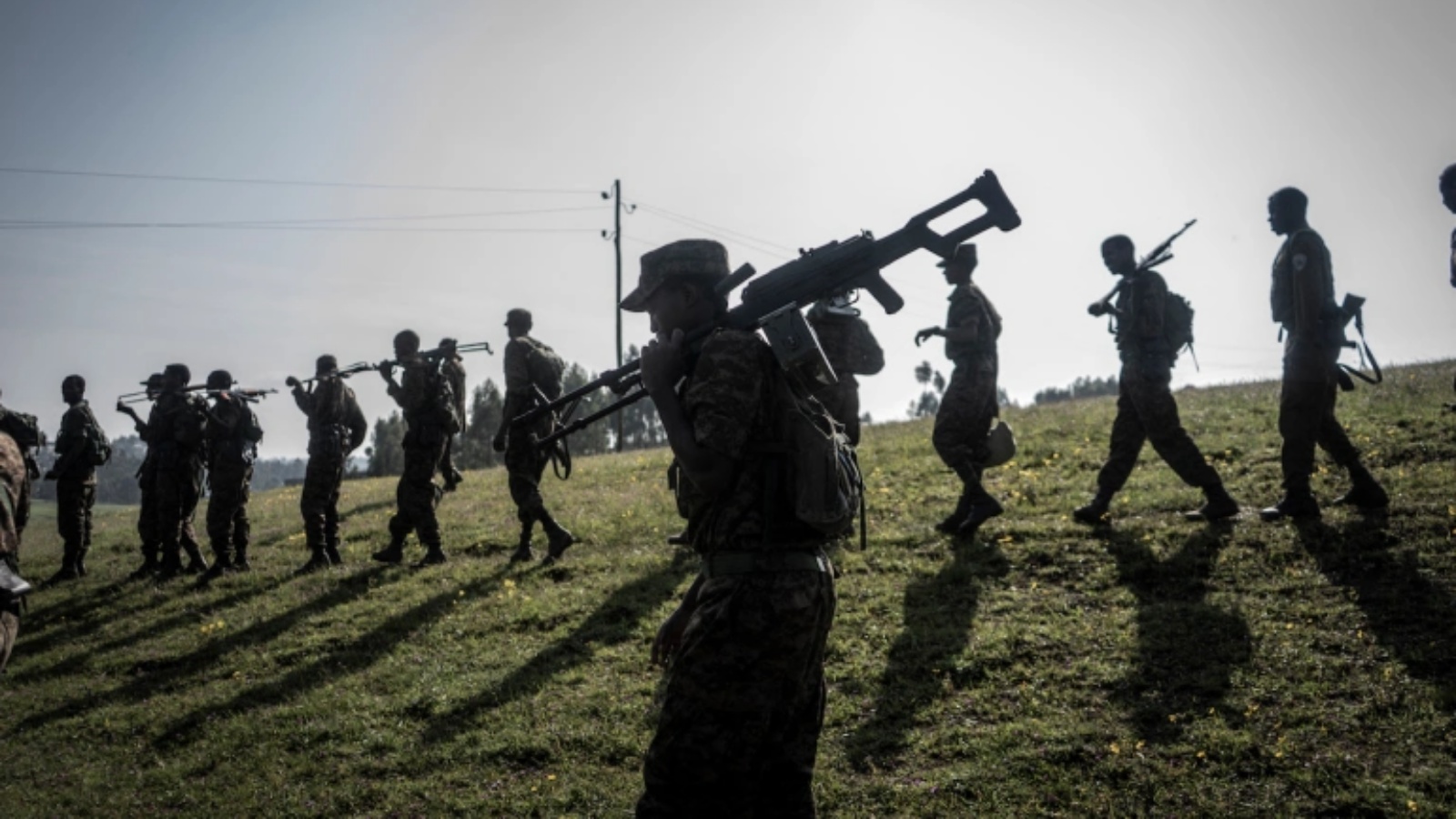 جنود إثيوبيون شوهدوا خلال دورة تدريبية في تشرين الثاني/نوفمبر 2021