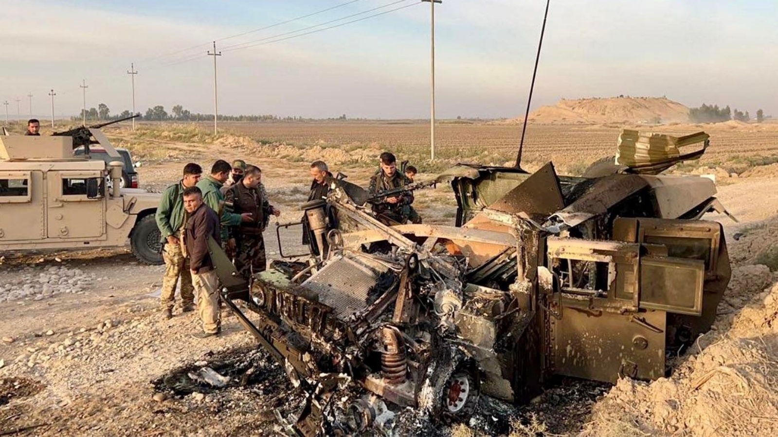 موقع استهداف آلية عسكرية في إقليم كردستان (تويتر)