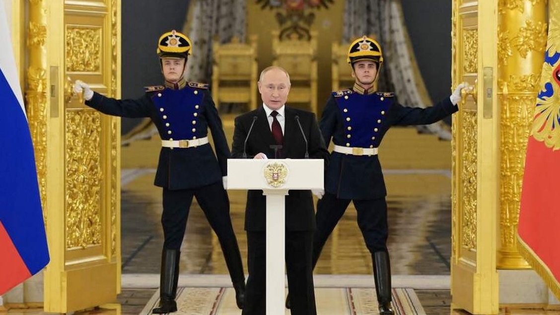 الرئيس الروسي فلاديمير بوتين خلال احتفال في الكرملين في الأول من كانون الأول/ديسمبر 2021