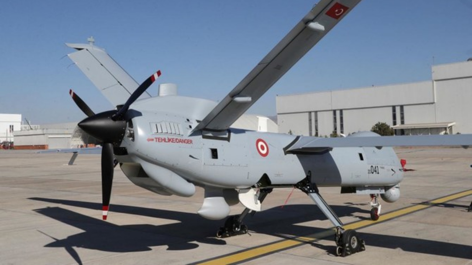 مركبة جوية بدون طيار من طراز Anka بدون طيار طورتها شركة Turkish Aerospace Industries في أنقرة. في 5 أذار/مارس 2021