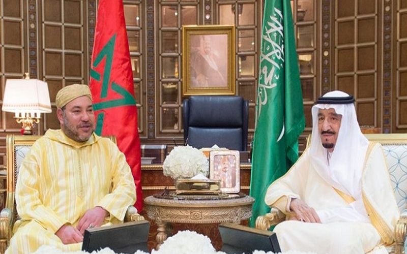 االملك سلمان بن عبد العزيز والملك محمد السادس في لقاء سابق بالرياض