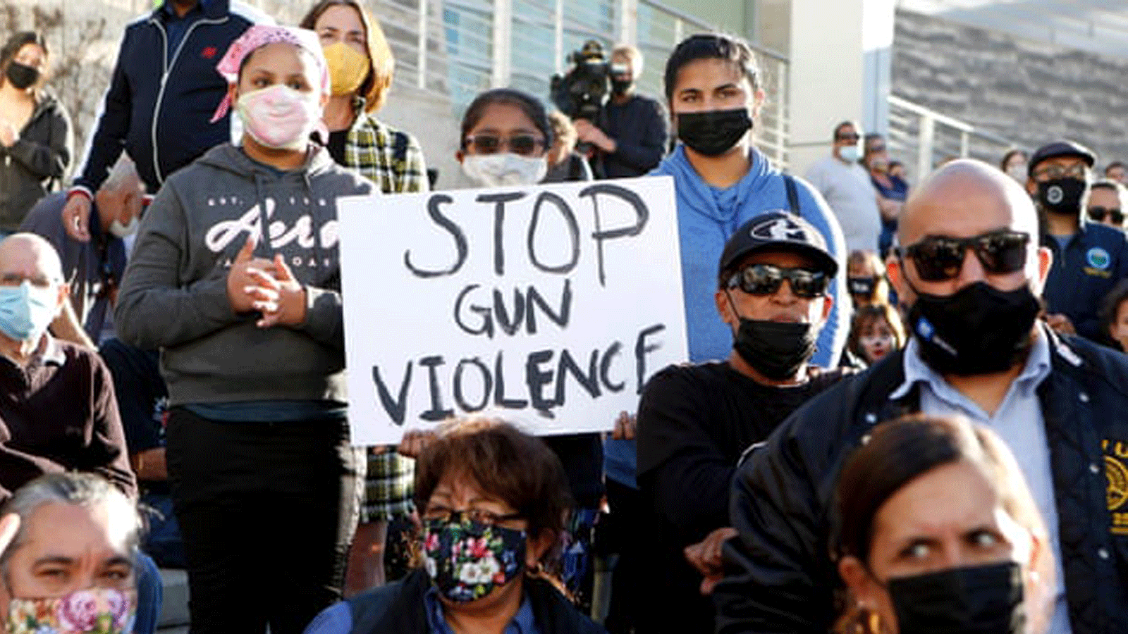 وقفة احتجاجية لضحايا إطلاق النار في سان خوسيه، كاليفورنيا. في 27 أيار/ مايو 2021.