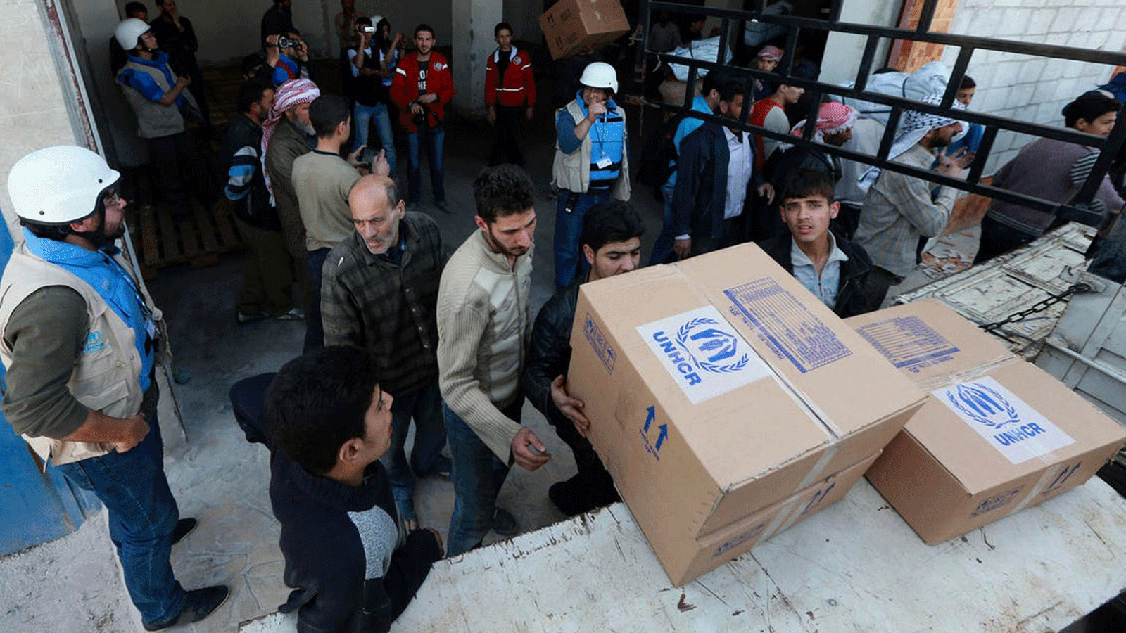 الأمم المتحدة توزع مساعدات على الشعب السوري