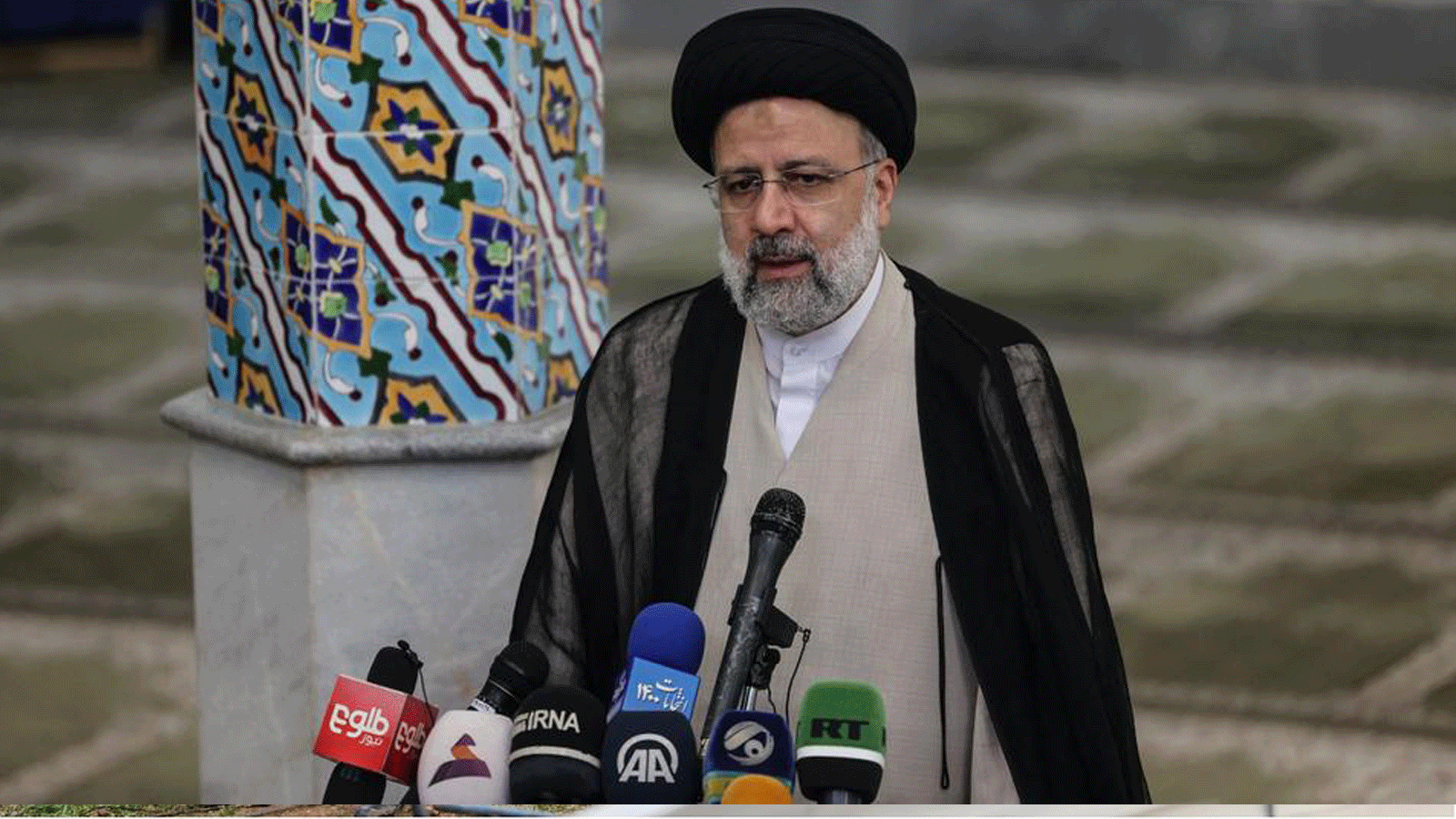 إبراهيم رئيسي يعقد مؤتمراً صحفياً في العاصمة طهران. في 18حزيران/ يونيو 2021.