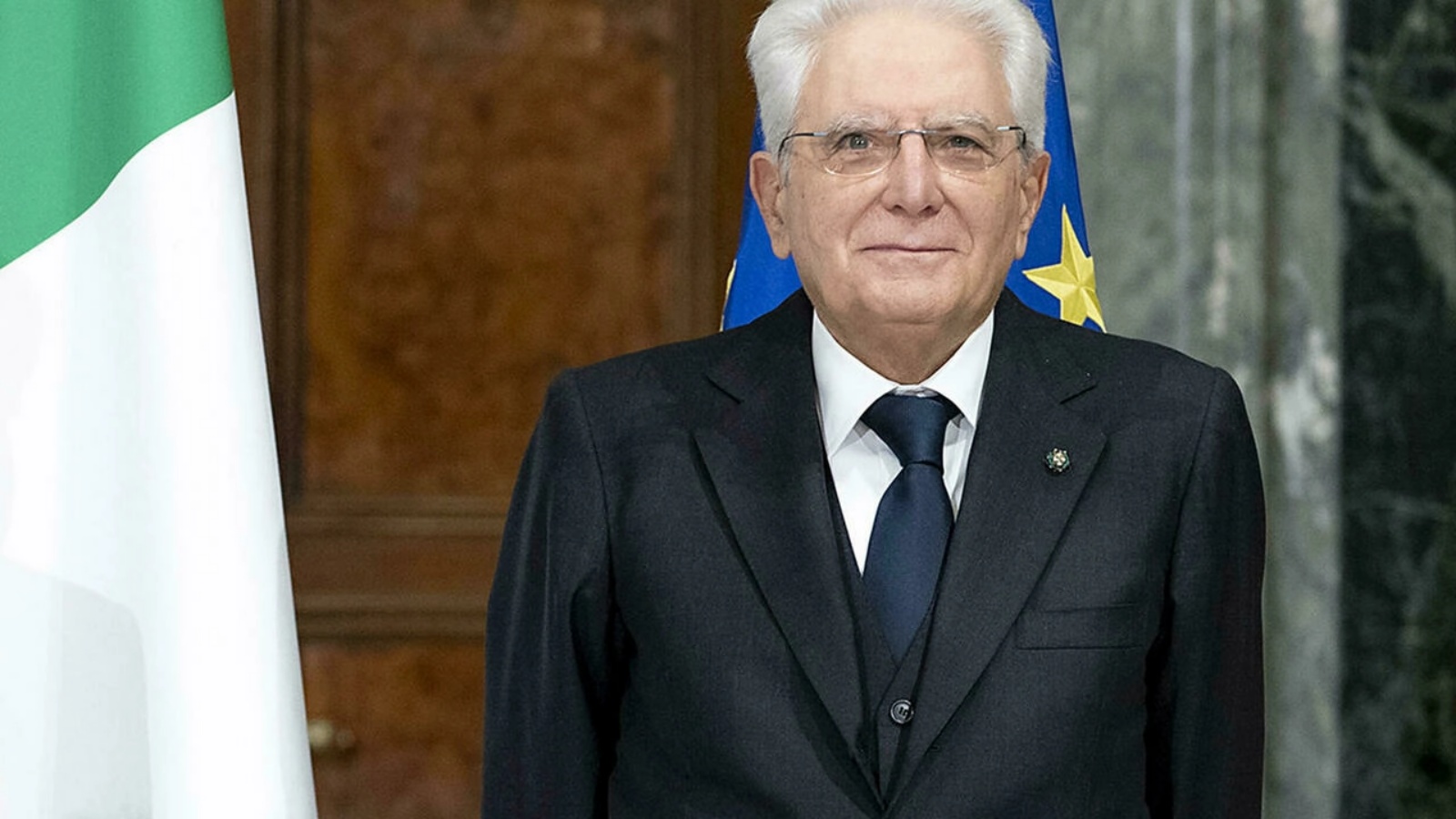 الرئيس الإيطالي سيرجيو ماتاريلا في 29 أكتوبر 2021 في قصر كويرينال الرئاسي في روما