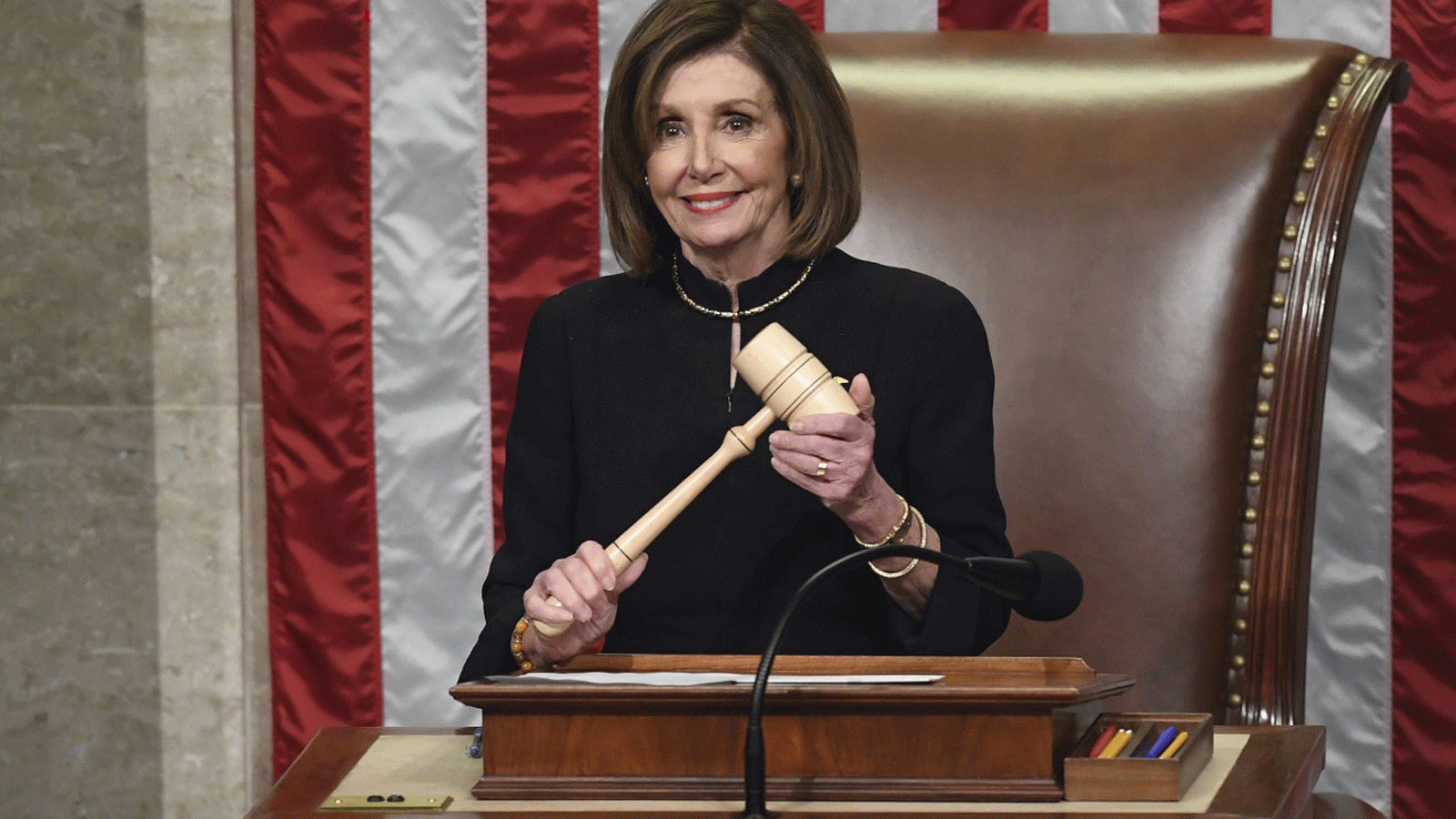 رئيسة مجلس النواب الأميركي نانسي بيلوسي 18 كانون الأول/ديسمبر 2019