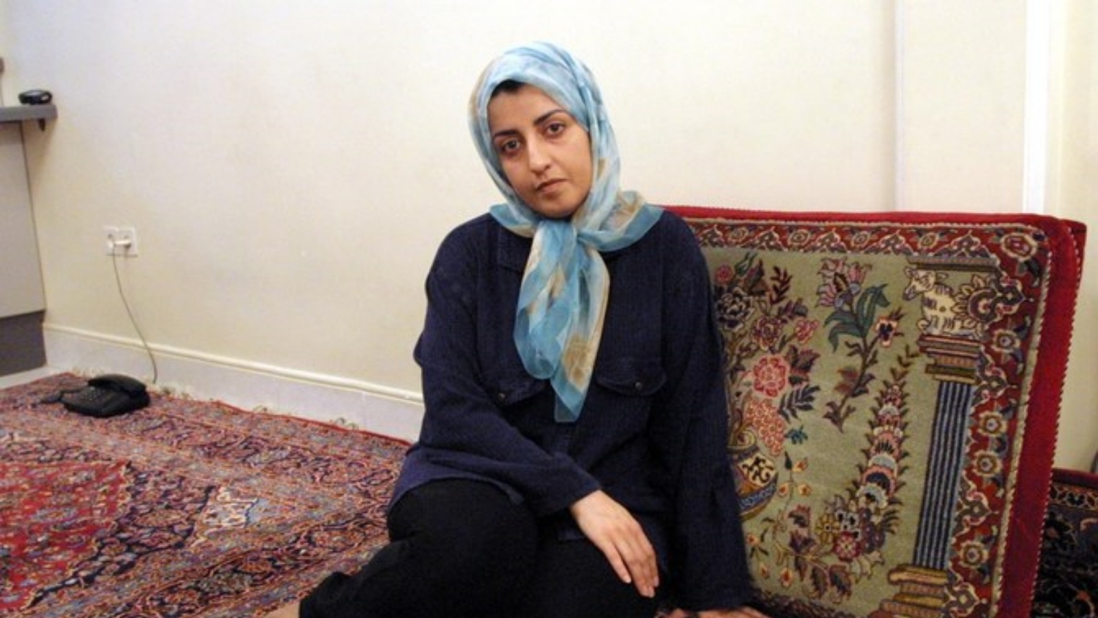 الناشطة الإيرانية البارزة في مجال حقوق الإنسان نرجس محمدي (أرشيفية)