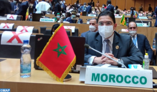 ناصر بوريطة وزير خارجية المغرب في القمة الافريقية باديس أبابا