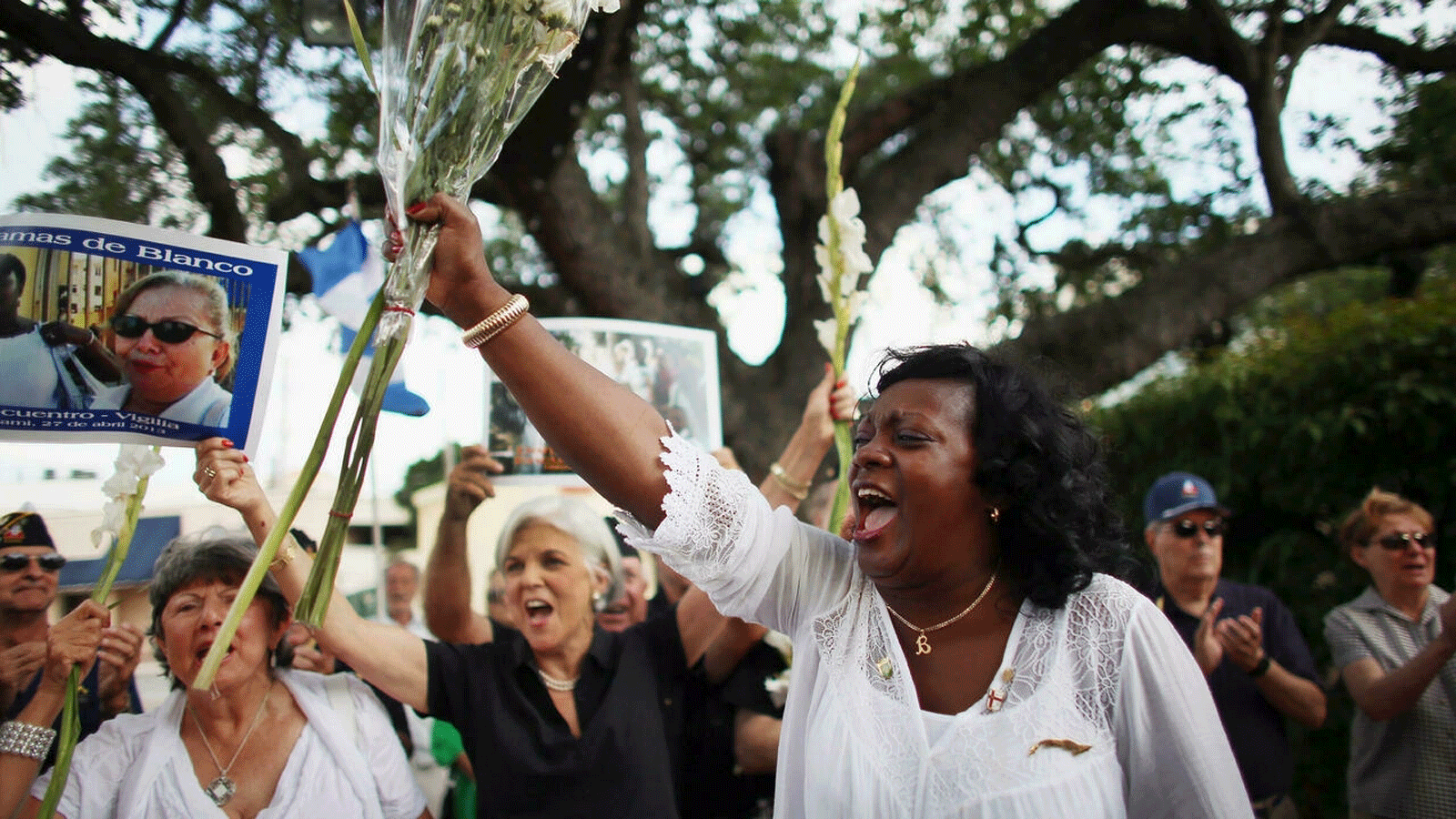 صورة أرشيفية في كورال غابلز، فلوريدا، في 27 أبريل 2013. بيرتا سولير، المؤسس المشارك لـ Ladies in White(سيدات بالأبيض)