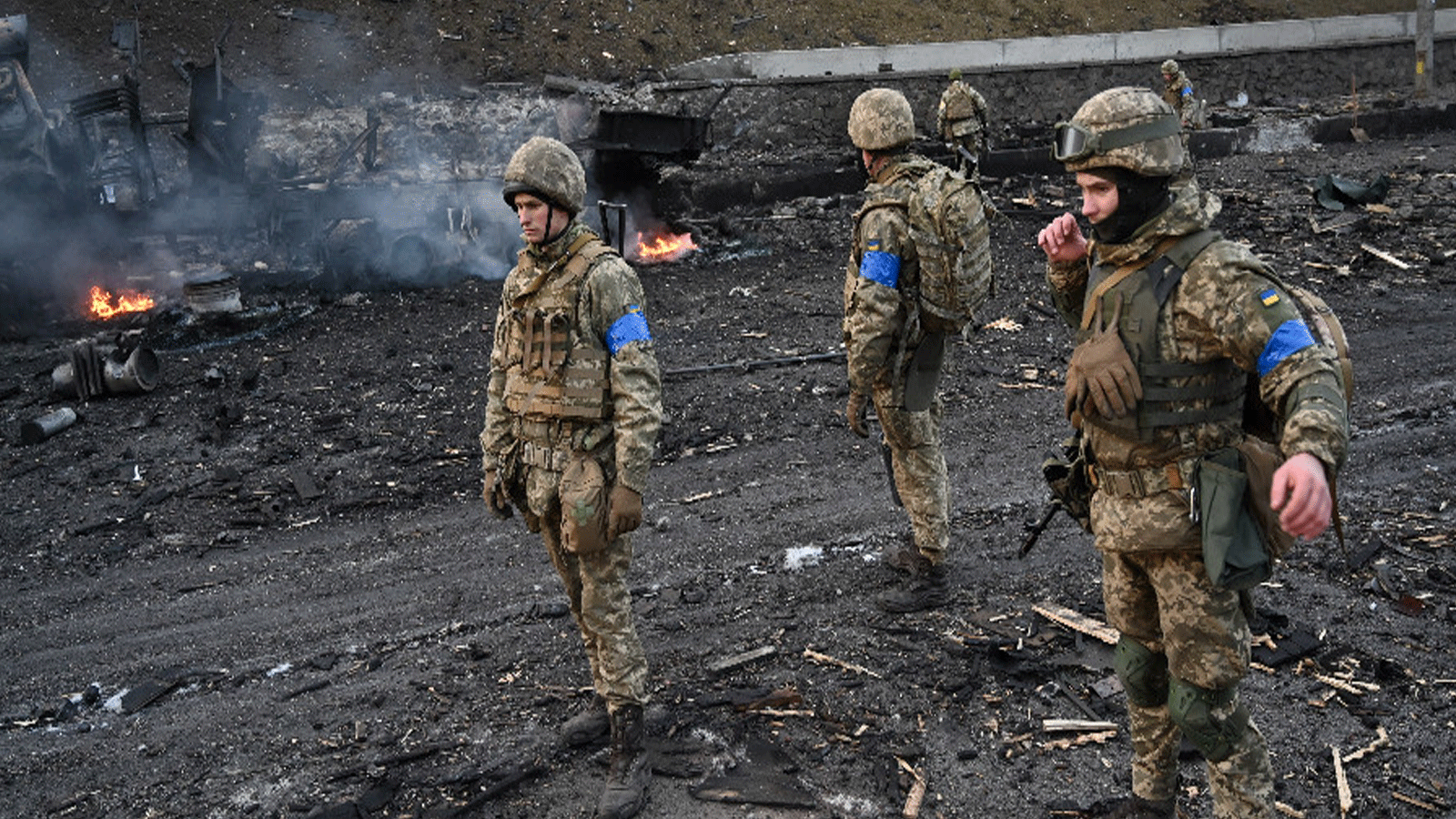 لقطة من المعارك الدائرة في أوكرانيا