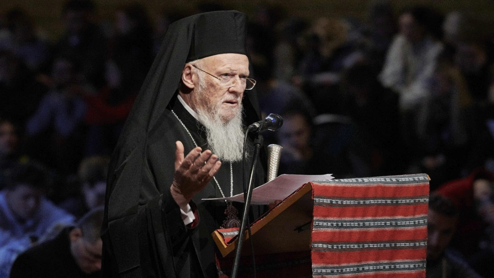 صورة أرشيفية لبطريرك القسطنطينية المسكوني برثلماوس الأول