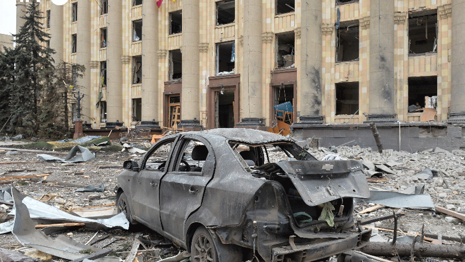 لقطة من القصف الروسي على مدينة خاركيف