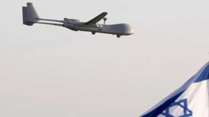 صورة من الأرشيف لمسيرة إسرائيلية في مناورة تدريبية على مواجهة أي مسيّرات إيرانية تصل إلى الأجواء الإسرائيلية