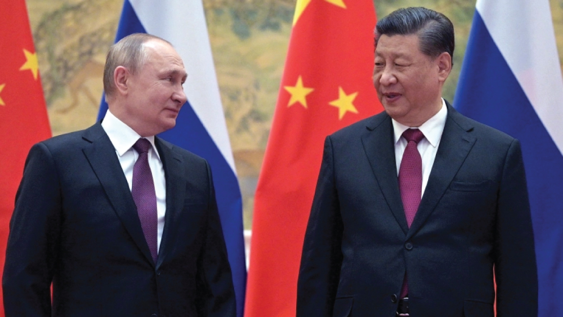 الرئيسان الصيني شي جي بينغ والروسي فلاديمير بوتين في موسكو في 4 فبراير الماضي