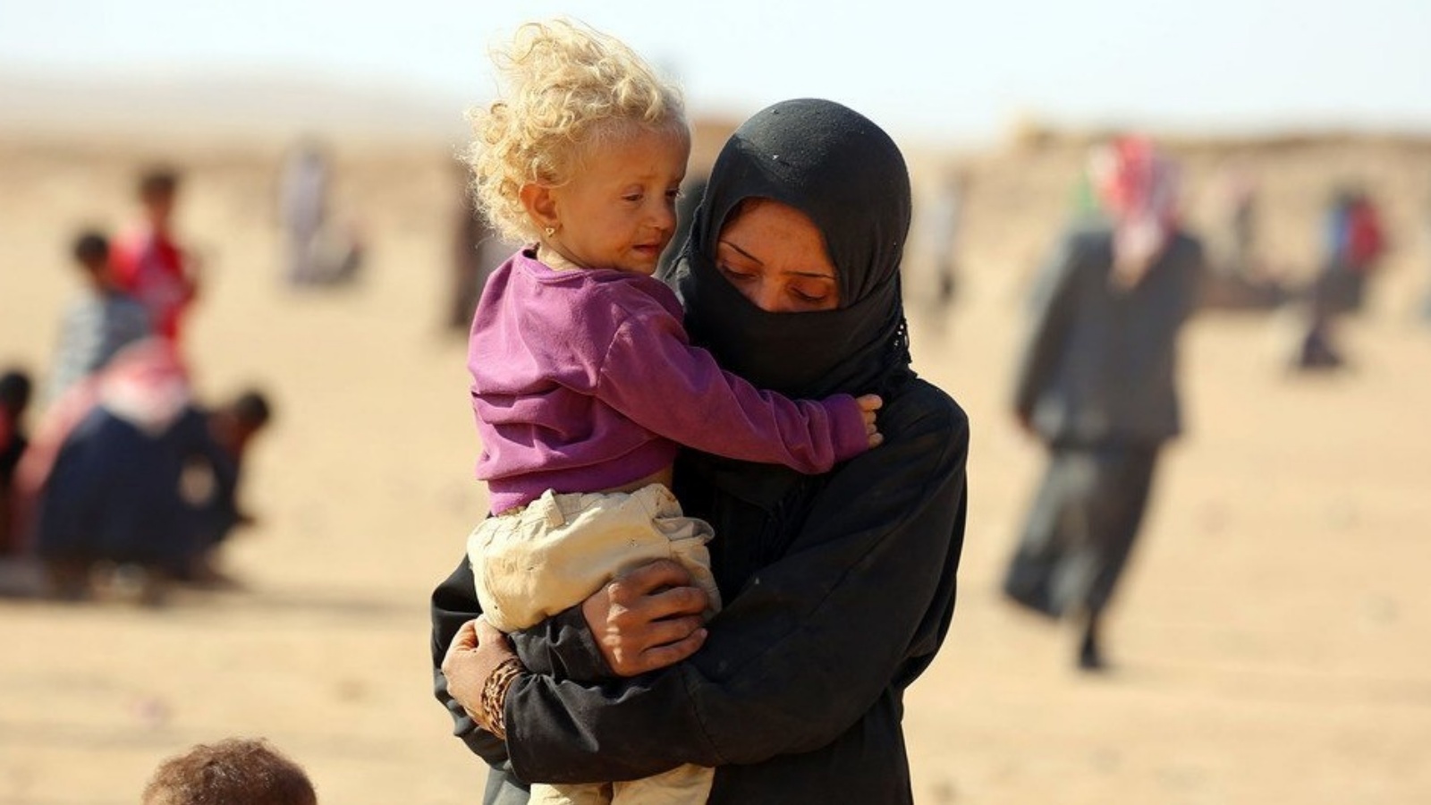 لاجئة من عائلات داعش الأجنبية في مخيم الهول بشمال سوريا (يونيسيف)