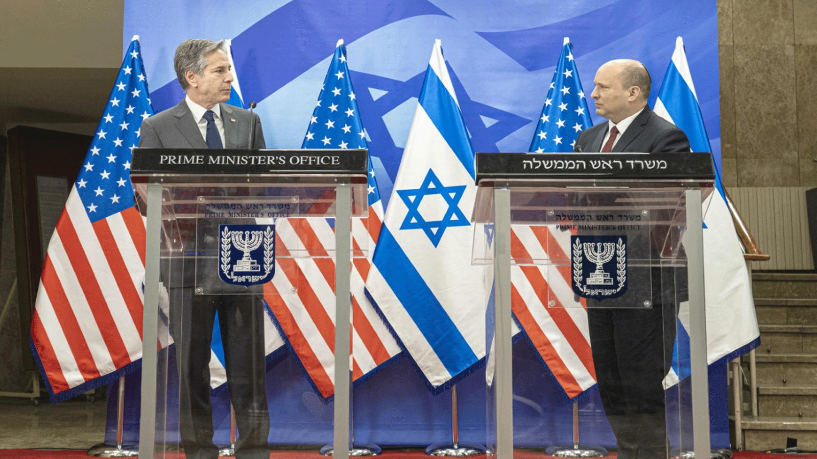 وزير الخارجية الأميركي أنتوني بلينكن يلتقي رئيس الوزر اء الإسرائيلي نفتالي بينيت