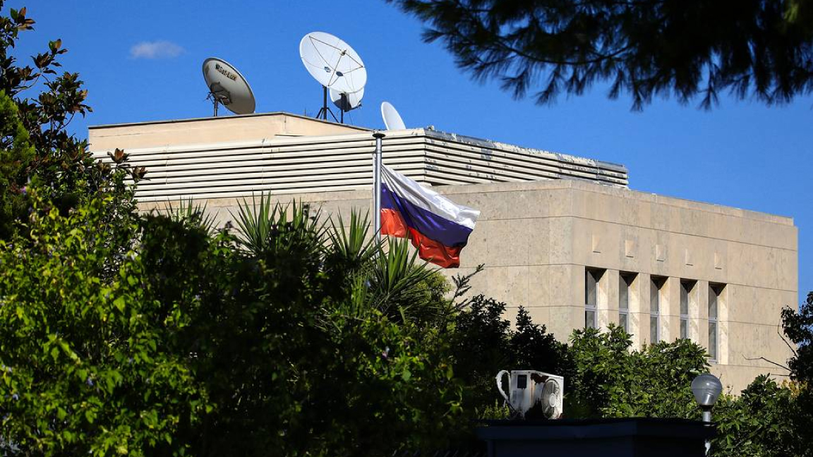 مقر السفارة الروسية في أثينا في صورة نشرتها وكالة تاس الرسمية الروسية
