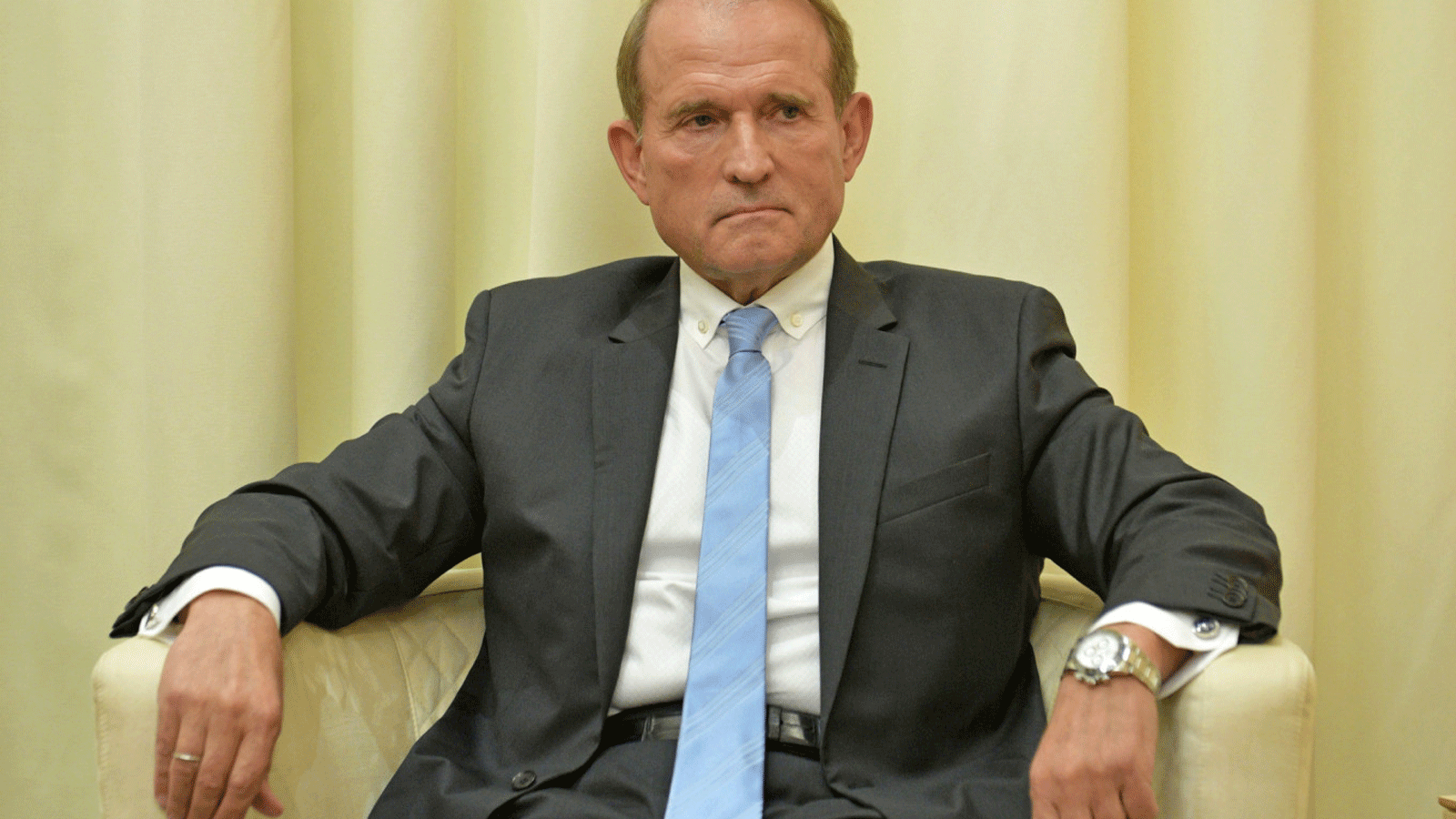 فيكتور ميدفيدتشوك شخصية مثيرة للجدل بشكل كبير في أوكرانيا بسبب علاقاته بروسيا(TASS)