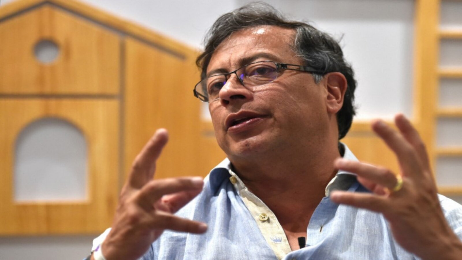 المرشح الرئاسي الكولومبي غوستافو بترو، 18 أبريل 2022.