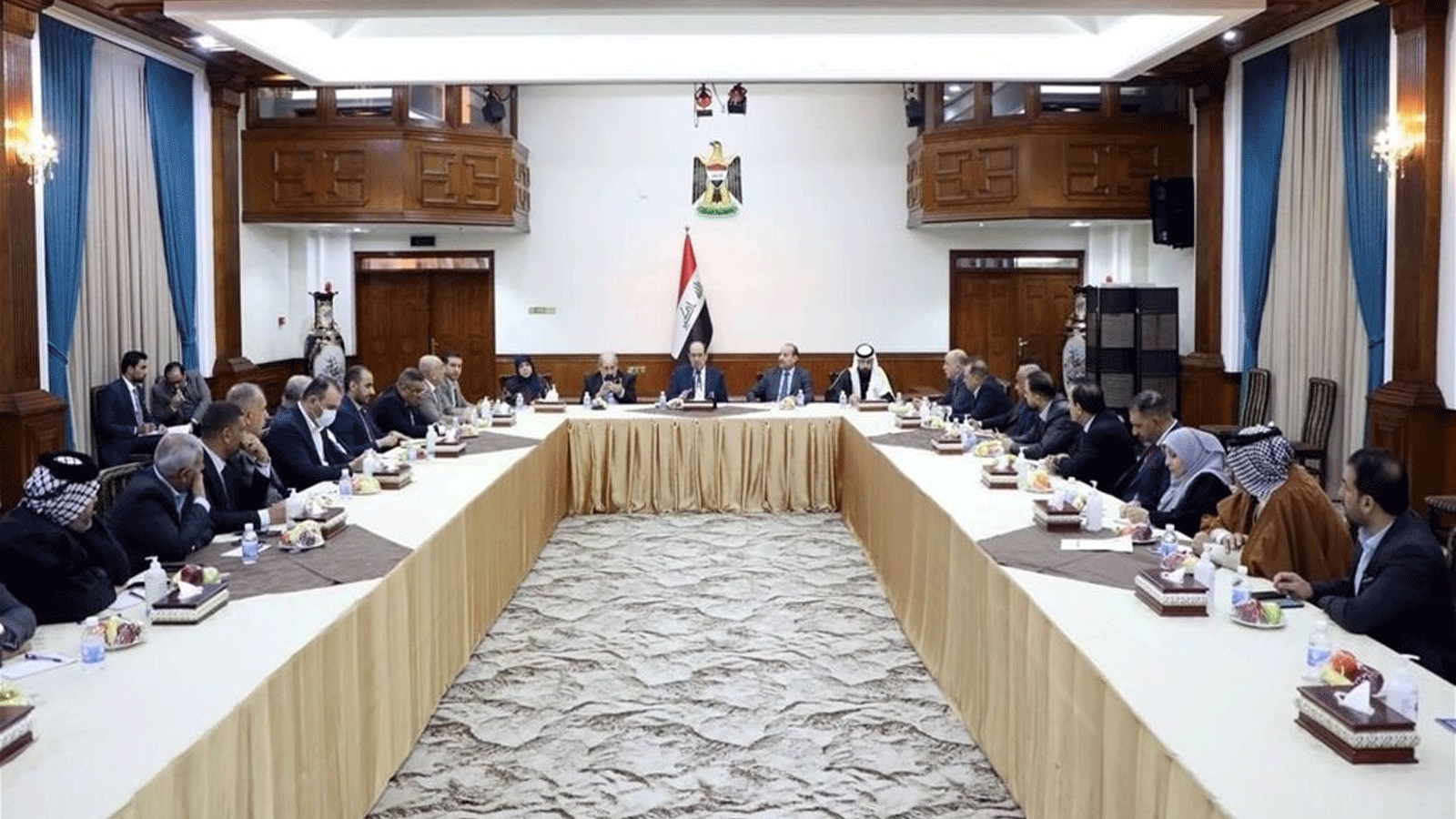 قادة الإطار الشيعي العراقي اعلنوا الاربعاء 4 مايو\ أيار 2022 عن مبادرة لانهاء حالة الانسداد السياسي الذي تمر بها بلادهم (تويتر)