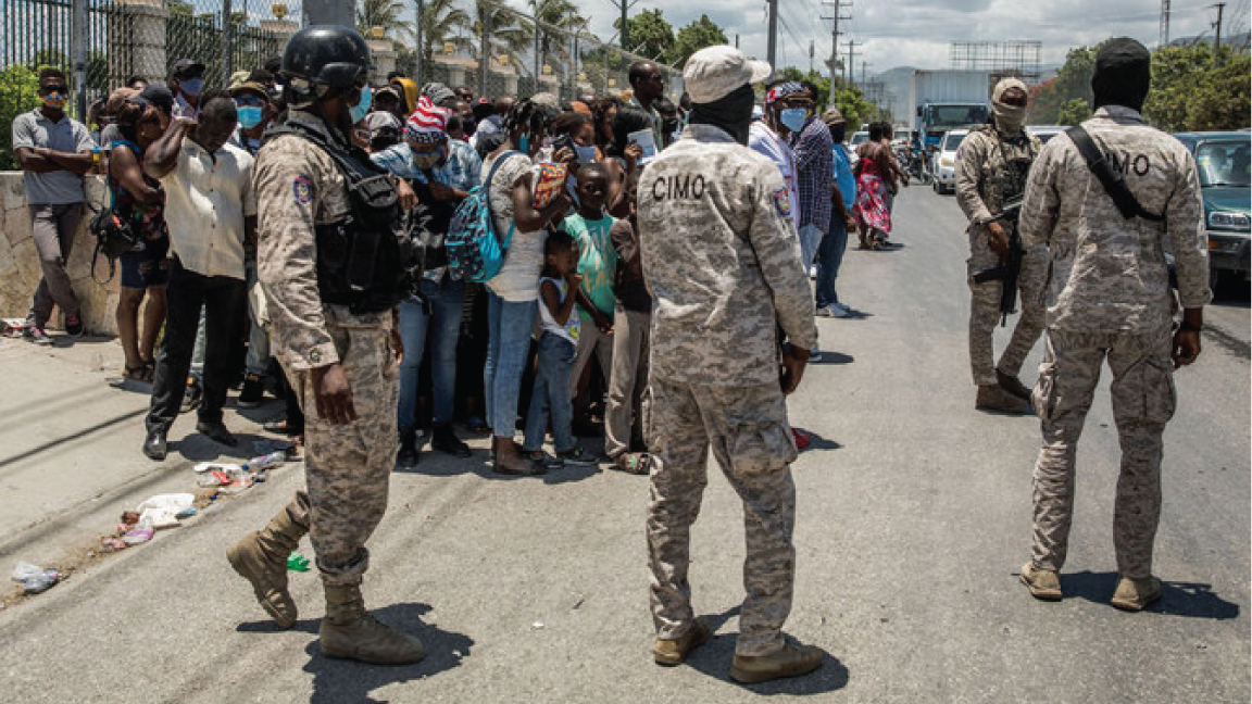 الشرطة تحيط بتجمع في هايتي