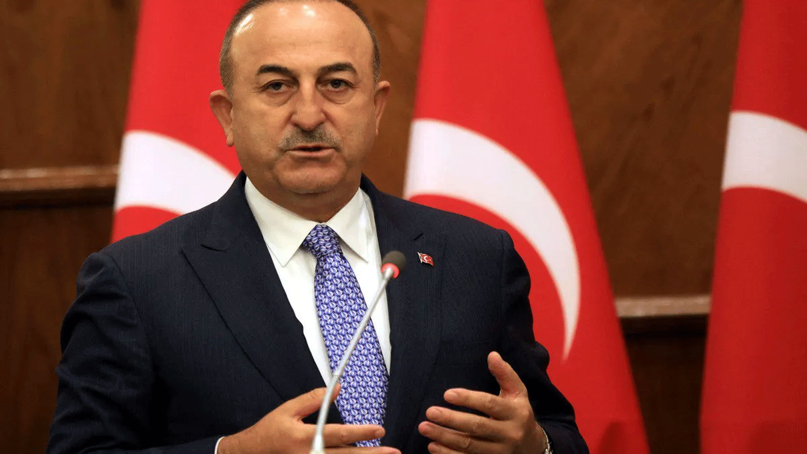 وزير الخارجية التركي مولود جاويش أوغلو في 12 آب\أغسطس 2021