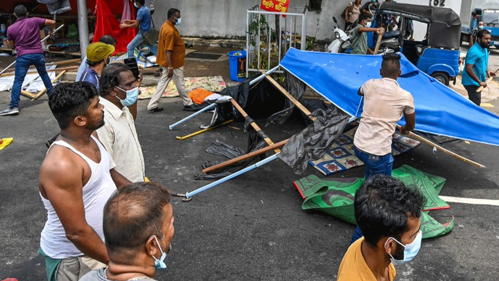 لقطة من أحداث الشغب في سريلانكا
