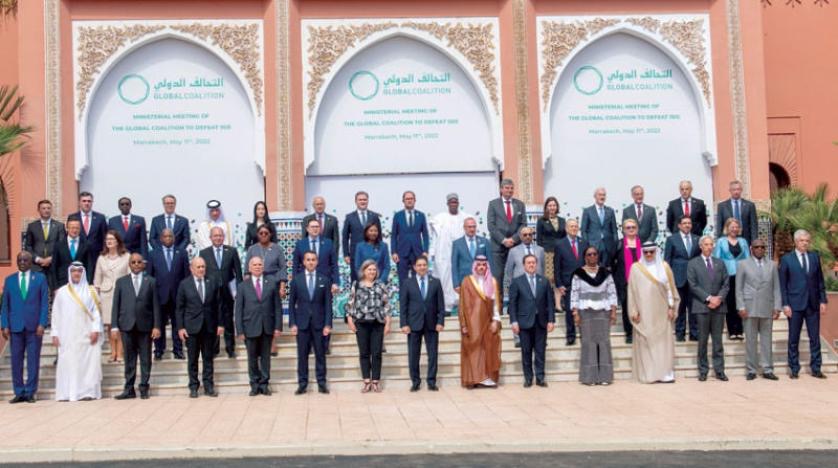 صورة جماعية لرؤساء الوفود المشاركة في اجتماع مراكش 