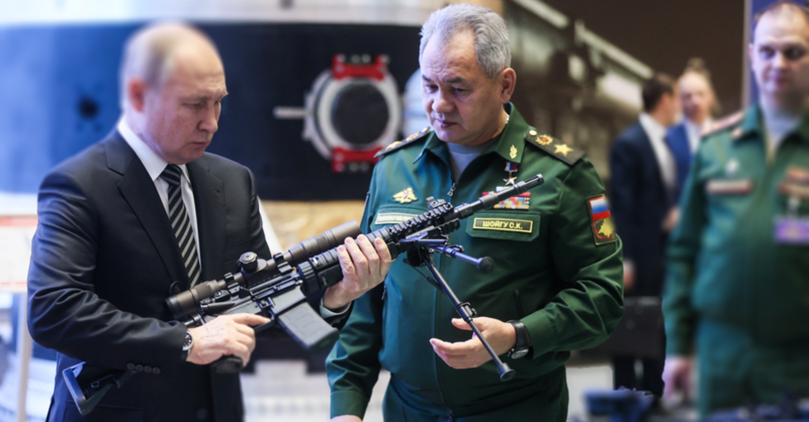 وزير الدفاع الروسي سيرغي شويغو مع الرئيس الروسي فلاديمير بوتين