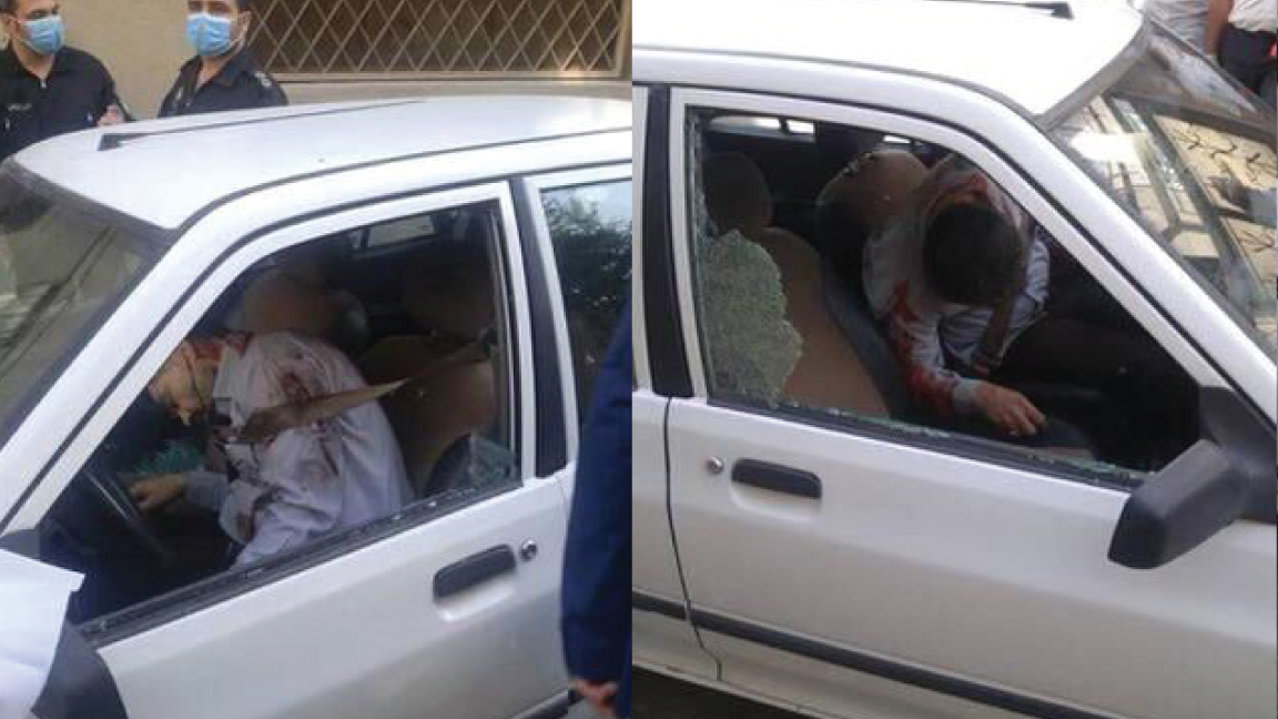العقيد الإيراني المقتول في سيارته في صورة وزعتها وكالة أنباء الجمهورية الإسلامية الإيرانية (إرنا)