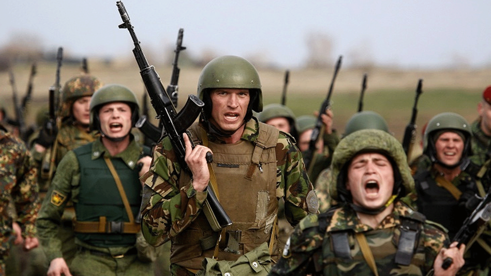 عناصر من الحرس الوطني الروسي خلال التدريبات
