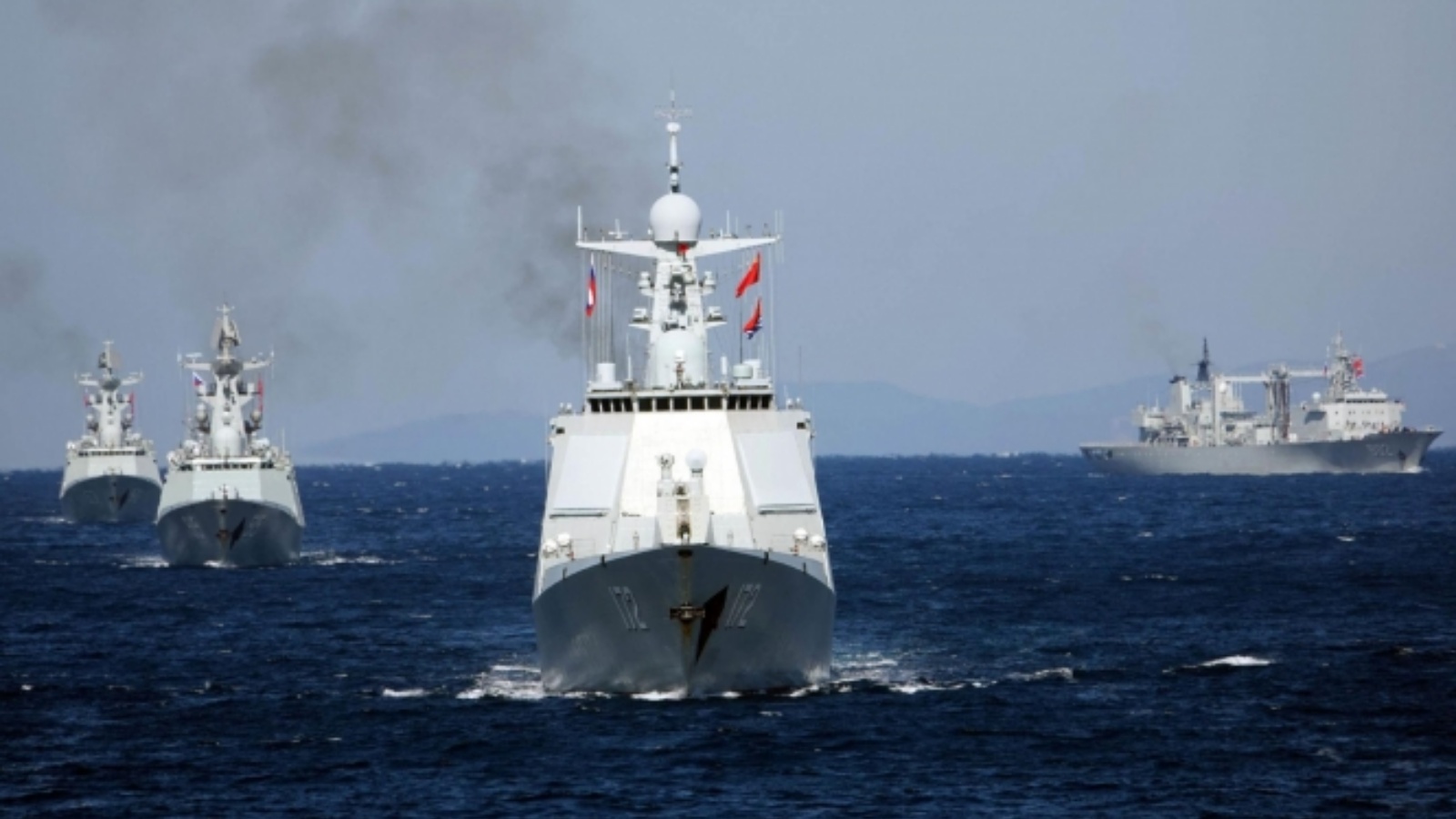 أسطول بحري صيني خلال تدريبات مشتركة مع روسيا 