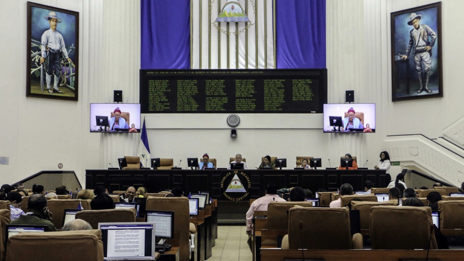 جلسة لبرلمان نيكاراغوا في العاصمة ماناغوا في 31 مايو 2022