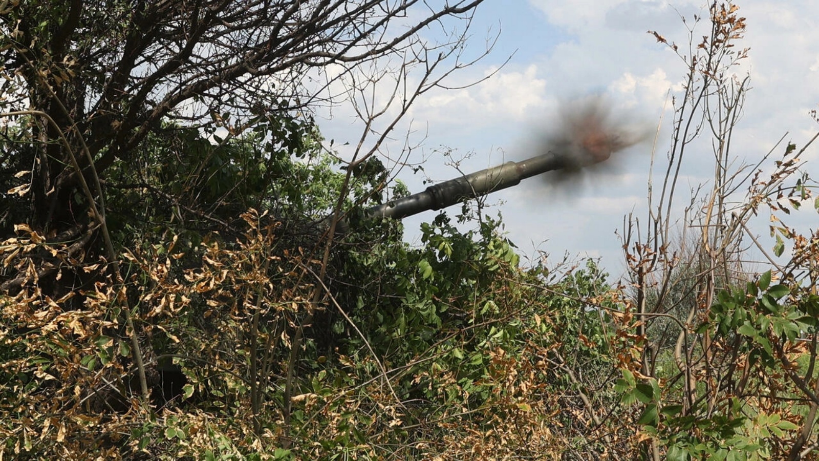 مدفعية أوكرانية في مدينة ليسيتشانسك بشرق أوكرانيا في 14 يونيو 2022