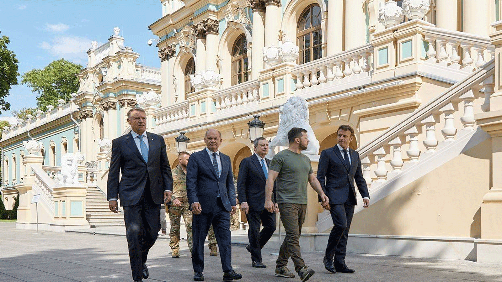 زيلينسكي في كييف مع القادة الأوروبيين
