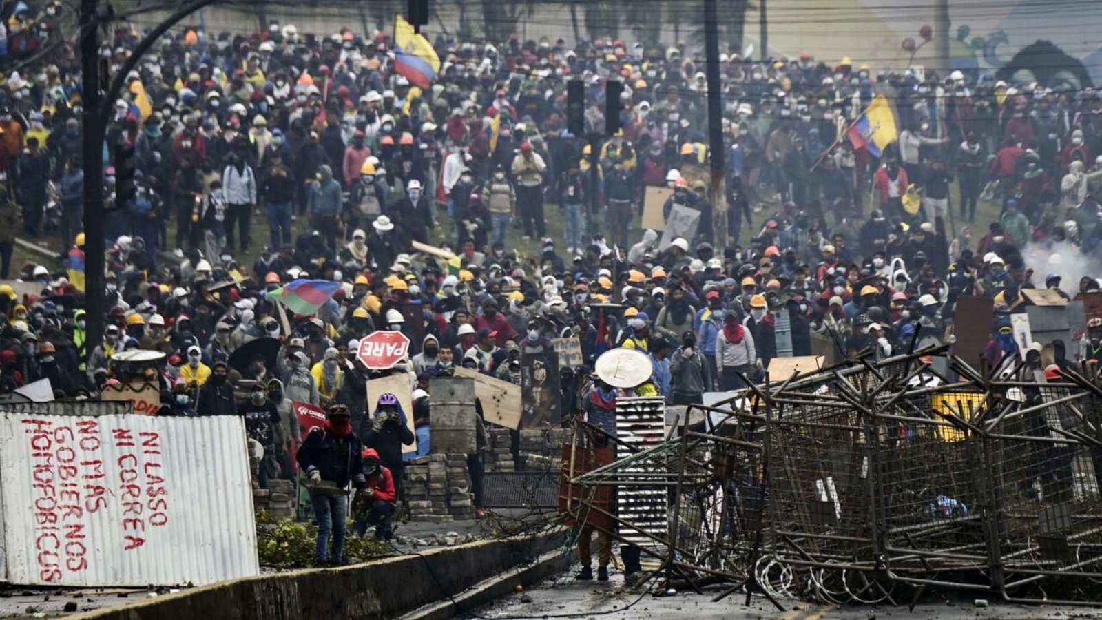 احتجاجات السكان الأصليين في كيتو في الاكوادور في 24 يونيو 2022 