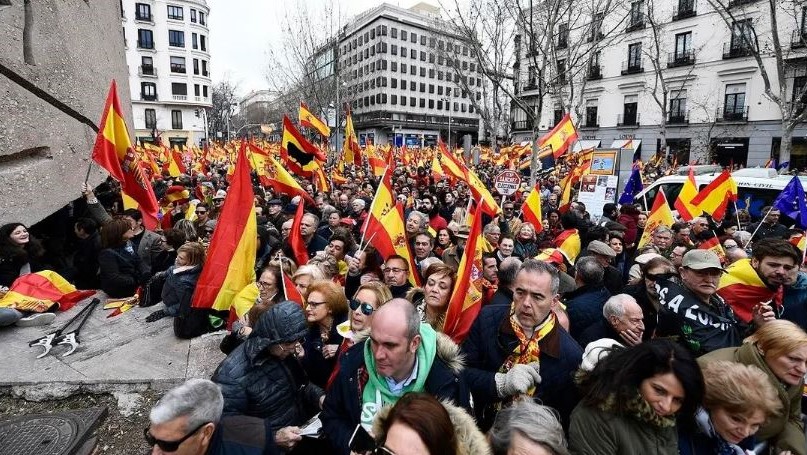 صورة من الأرشيف لتظاهرة في مدريد