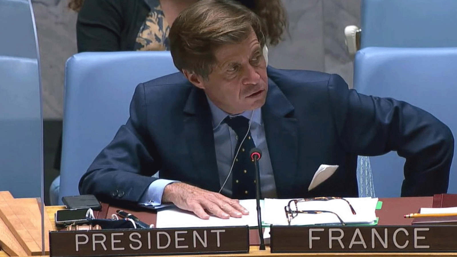  السفير الفرنسي لدى الأمم المتحدة نيكولا دو ريفيير