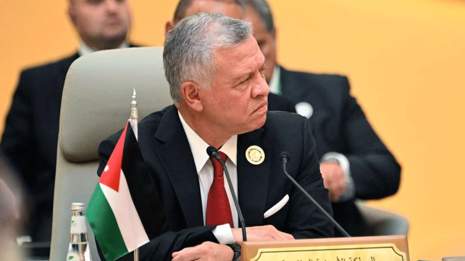 العاهل الأردني الملك عبد الله الثاني متحدثاً في قمة جدة. السبت 16 تموز\يوليو 2022